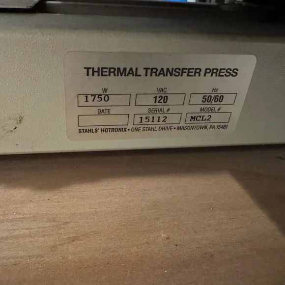 MIGHTY PRESS Model # MCL2 16”x 20” Large Format Heat Press Machine - Picture 7 of 8